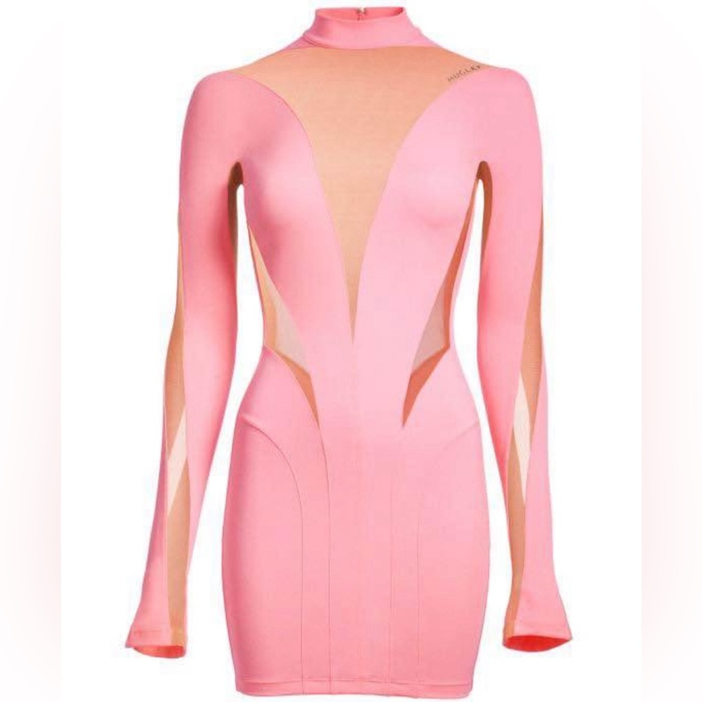Mugler for H&M Mesh Panelled Mini Dress